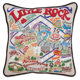 LITTLE ROCK HAND EMBROIDERED PILLOW