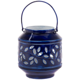 Small Navy Metal Outdoor Lantern