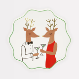 MR. & MRS. REINDEER SIDE PLATES