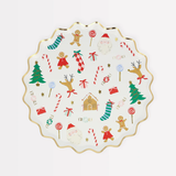 JOLLY CHRISTMAS SIDE PAPER PLATES