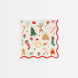JOLLY CHRISTMAS BEVERAGE PAPER NAPKINS