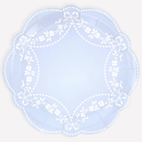 Blue Pastel Rococo Dinner Paper Plates