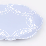 Blue Pastel Rococo Dinner Paper Plates
