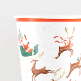 SANTA, SLEIGH & REINDEER PAPER CUPS