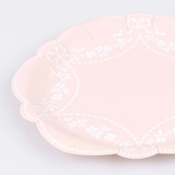 Pink Pastel Rococo Side Paper Plates