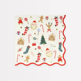 JOLLY CHRISTMAS LARGE PAPER NAPKINS