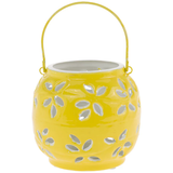 Small Yellow Metal Outdoor Lantern