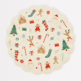 JOLLY CHRISTMAS REUABLE MELAMINE LARGE PLATE