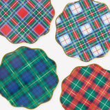 Paper Plaid Mix Dinner Plates