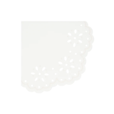 White Large Broderie Anglaise Lace Paper Napkins
