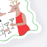 MR. & MRS. REINDEER BEVERAGE PAPER NAPKINS