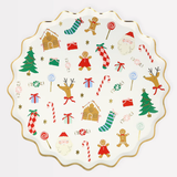 JOLLY CHRISTMAS PAPER DINNER PLATES