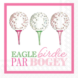 Eagle Birdie Par-Pink Paper Beverage Napkins