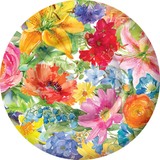 Abundant Floral Paper Dessert Plates