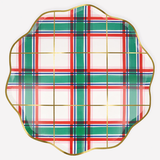PLAID PAPER DINNER PLATES