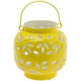 Medium Yellow Metal Outdoor Lantern