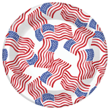 Stars & Stripes Allover Paper Salad Plates