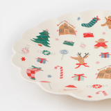 JOLLY CHRISTMAS REUABLE MELAMINE LARGE PLATE