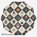 Patchwork Halloween Melamine Large Plates