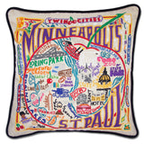 MINNEAPOLIS HAND EMBROIDERED PILLOW