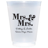 Personalized 16 oz Mrs & Mrs Frost Flex Cups Set of 25