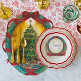 Die Cut O Christmas Wreath Paper Placemats
