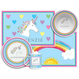 Personalized Over the Rainbow Kids Dinnerware Set