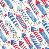 Patriotic Rockets Paper Beverage Napkins