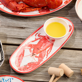 Lobster Oval Melamine Tray w/ Dip Bowl