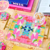 PINK PARADISE LARGE ACRYLIC TRAY