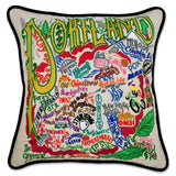 PORTLAND, OR HAND EMBROIDERED PILLOW