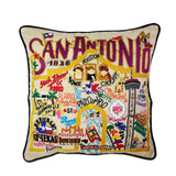 SAN ANTONIO HAND EMBROIDERED PILLOW