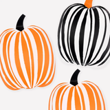 Stripes Pumpkin Paper Plates