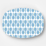Blue Tennis Racquets Platter