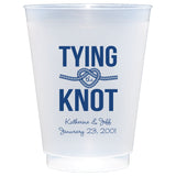 Personalized 16 oz Tying the Knot Frost Flex Cups Set of 25