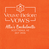 Personalized Veuve Before Vows Napkins Set of 50