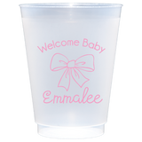 Personalized 16 oz Welcome Baby Frost Flex Cup