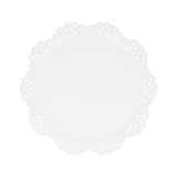White Side Broderie Anglaise Lace Paper Plates