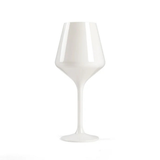 White Stemmed Acrylic Wine Glass