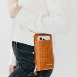 Brown Woven Phone Bag