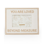 Taupe You Are Loved Embroidered 4 x 6 Photo Frame